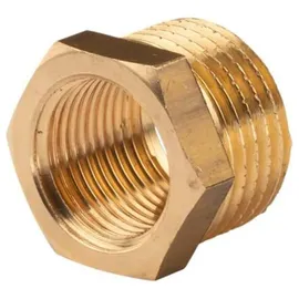 Tradecom Messing Gewinde-Fitting Reduzierstück mit 1/2"AG - 3/8"IG