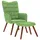 vidaXL Relaxsessel mit Hocker 57 x 66,6 x 66,6 cm Hellgrün Samt