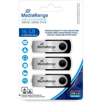 MediaRange USB 2.0 Schwarz, Silber