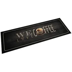 Küchenteppich Waschbar Kaffee 60x180 cm Samt