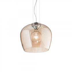 Ideal Lux 241524 Kronleuchter Blossom 1x60W | E27 - Glas mit Chrom-Effekt