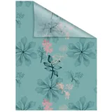 Lichtblick Aqua Floral blau B/L: ca. 50x100 cm