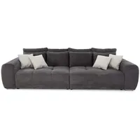 Big Sofa XXL 306 cm Federkern Lounge Couch mit Bezug aus Cord in Grau Anthrazit