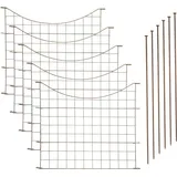 Rost Teichzaun Gitterzaun 11tlg Set Steckzaun Metall Zaun Unterbogen