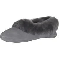 Damen Hausschuh Ballerina aus feinstem Merino Lammfell 2 Farben - Dunkelgrau - 39