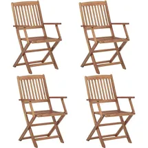 vidaXL Gartenstuhl klappbar 57 x 57 x 91 cm braun 4 St.