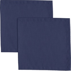 Erwin Müller Stoffserviette Serviette "Madrid" 2er-Pack, (2 St), fleckabweisend Uni blau