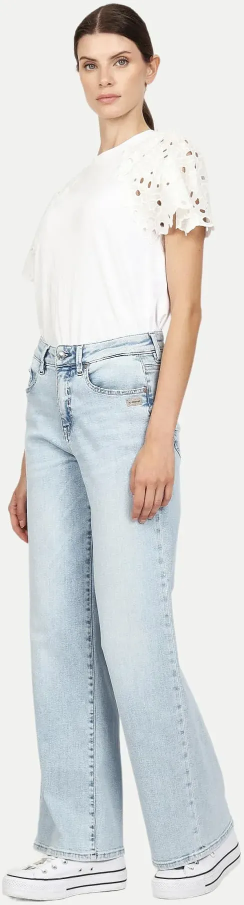 Wide-Fit Jeans Carlotta Long Weiß 28