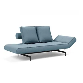 Innovation Living 3-Sitzer INNOVATION LIVING TM "Ghia Schlafsofa mit Taschenfederkern, Breite 210cm, Tiefe 93cm", blau (hellblau), B:178cm H:83cm T:93cm, Sofas, eine große Liegefläche mit geringer Stellfläche, beidseitig abklappbar