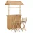 vidaXL Bar-Set 3-tlg. Braun