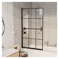 vidaXL Duschkabine ESG 80 x 140 cm schwarz 150746