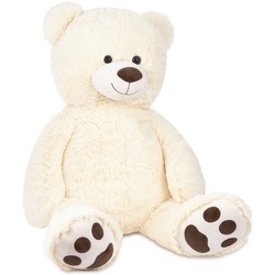 BRUBAKER Kuscheltier »XXL Teddybär 100 cm groß - Weiß« (1-St), großer Teddy Bär, Stofftier Plüschtier weiß