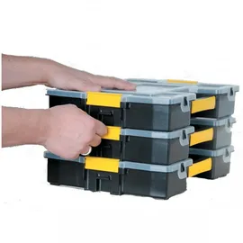 Stanley Sortimentskasten Kunststoff 37,5x6,7x29,2 cm schwarz/transparent/gelb unbestückt
