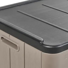 Beliani Aufbewahrungsbox 116 x 60 cm Braun/Schwarz