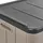 Beliani Aufbewahrungsbox 116 x 60 cm Braun/Schwarz
