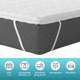 OTTO home Sandy Topper 90 x 200 cm weiß
