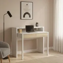 Dmora Schreibtisch Billings Weiß / Eiche