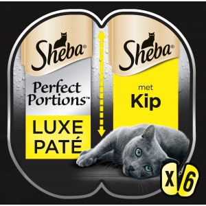 Sheba Perfect Portions Luxe Paté met kip nat kattenvoer 6 x 37,5g  Per 4