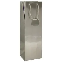 Flaschentragetasche Uni Lack silber 51503 36x12x9cm