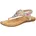 Flache Sandale Gold/Mehrfarbig 41