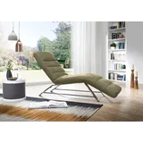 W.Schillig Relaxliege daily dreams Longlife Xtra-Leder 75 x 91 x 170 cm grün mit Kissen
