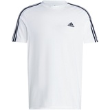 3-Streifen Kurzarm-T Shirt White Black L