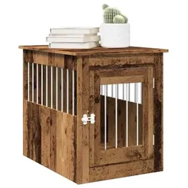 vidaXL Hundekäfig im Möbelstil Altholz-Optik 55x75x65 cm Holzwerkstoff