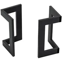[en.casa] Tischgestell-Set, Schwarz Metall, 21.5x42x21 cm Esszimmer, Tische, Esstische,