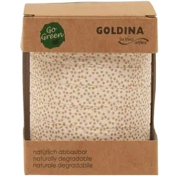 Geschenkband/Ringelband biologisch abbaubar 100 Meter "Glimmer Dots" - creme