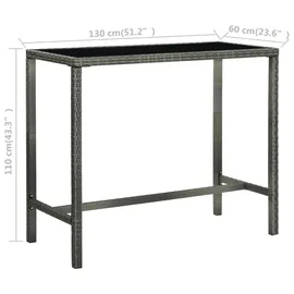 vidaXL Gartenbar-Set 7-tlg. Grau