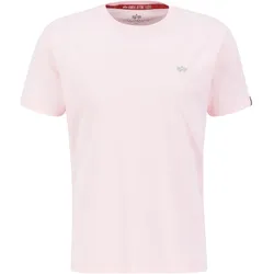 T-Shirt ALPHA INDUSTRIES "Alpha Industries Men - T-Shirts Unisex EMB T-Shirt", Herren, Gr. 2XS, pink (pastel pink), Obermaterial: 100% Baumwolle, Kurzarm, Shirts