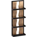 Wohnling Wandregal 80 x 30 x 10 cm Braun/Schwarz