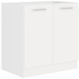Küchen-Preisbombe EKO White Spülenschrank 80 Weiss matt Küchenzeile Küchenblock Küche Einbauküche