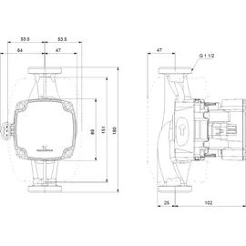 Grundfos Hocheffizienz Umwälzpumpe ALPHA1 GO 25-60 180 220-240V 9H