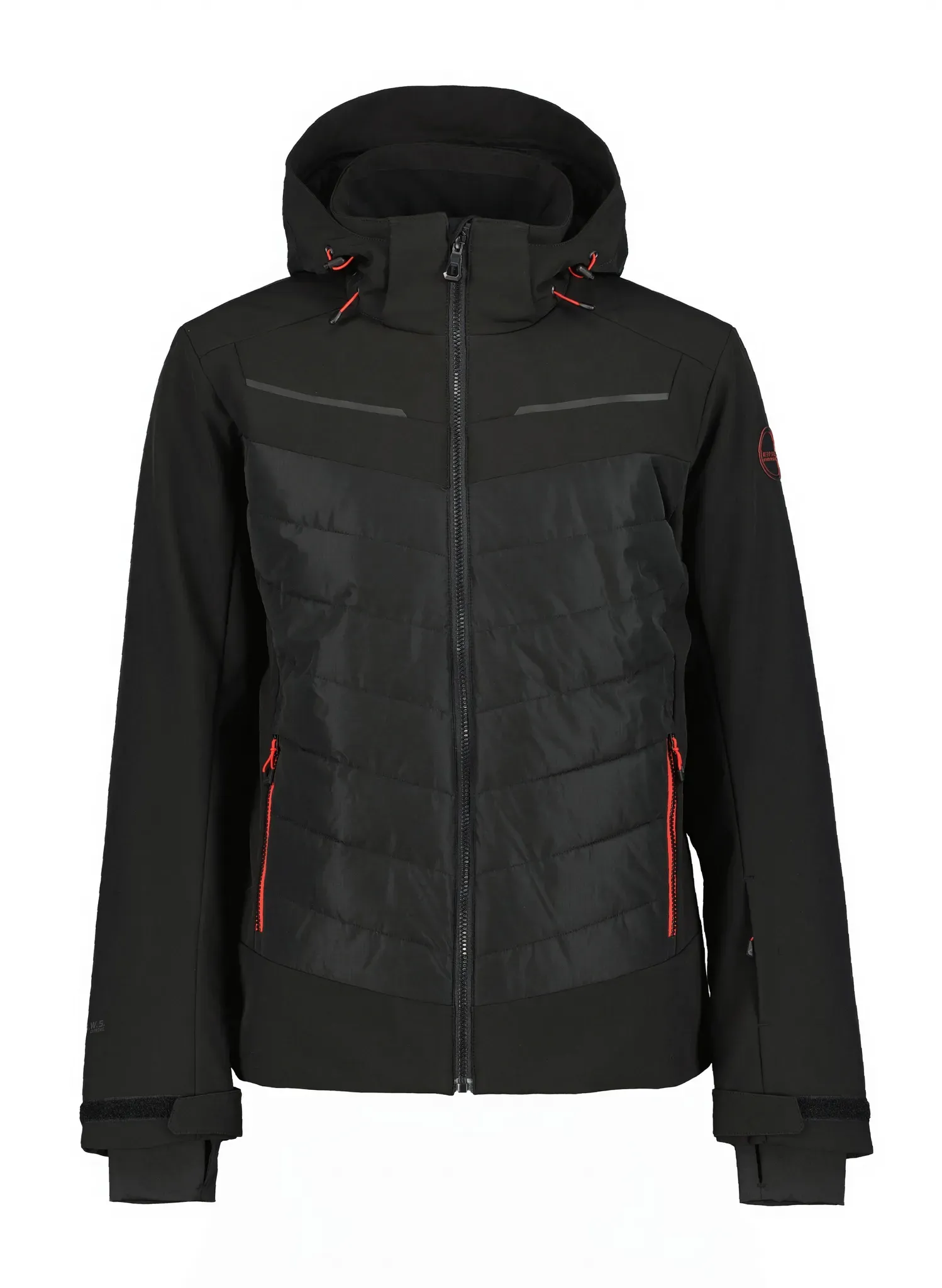 Icepeak Softshelljacke »H SOFTSHELLJACKE FREMONT«, mit Kapuze, mit dezenten Logoschriftzügen und Patch am Oberarm Icepeak SCHWARZ 56