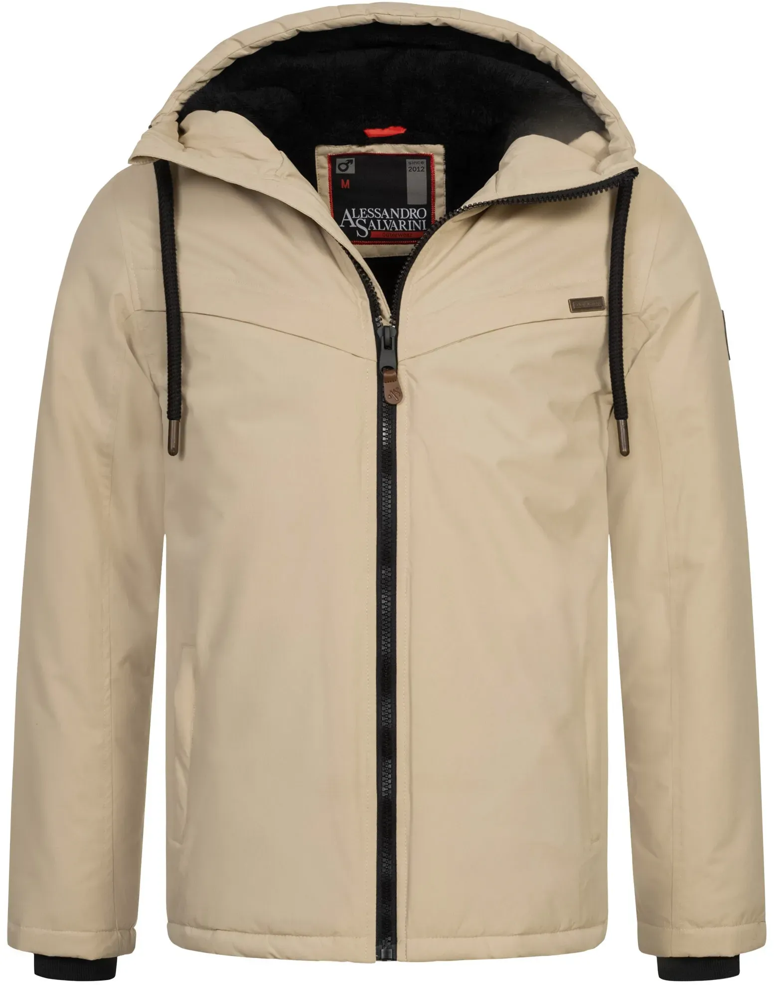 Winterjacke ALESSANDRO SALVARINI "ASLighty", Herren, Gr. 3XL, beige, Obermaterial: 100% Polyester, Jacken, innen komplett mit warmem Teddyfell