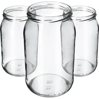 KADAX 8st Einmachgläser 760ml für Gurken, Einkochgläser, Konservengläser (Ohne Deckel, 8 Stück)