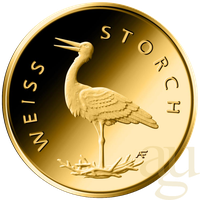Münzprägestätten Deutschland 20 Euro Goldmünze Heimische Vögel - Weißstorch 2020 (D)