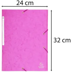 Exacompta Eckspannmappe Nature Future A4 425g/qm rosa