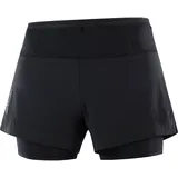 Salomon Damen Sense Aero 2in1 Shorts (Größe M, schwarz)