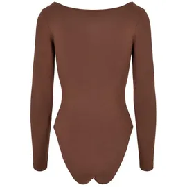 URBAN CLASSICS Organic Langarm-body Bark 4XL