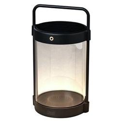 Crotone LED Solar/USB-Laterne schwarz, dimmbar, Dammerungs