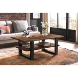 möbelliebling Sam Couchtisch Baumkante 115 x 65 cm Akazie massiv + nussbaumfarben schwarz PATRICK