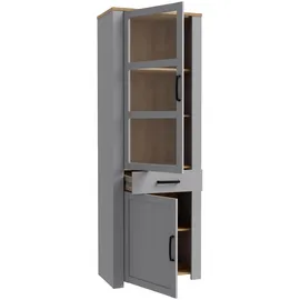 Forte Highboard Bohol 71,7 x 205,4 x 42 cm Grau / Mehrfarbig