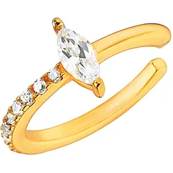 Paar Ohrclips LADY, silber (silber vergoldet 925), Ohrringe, Damen