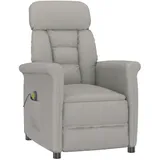 vidaXL Massagesessel Hellgrau Mikrofaser 75 x 112 x 87 cm Grau
