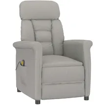 vidaXL Massagesessel Hellgrau Mikrofaser 75 x 112 x 87 cm Grau