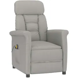 vidaXL Massagesessel Hellgrau Mikrofaser 75 x 112 x 87 cm Grau