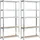 Akord 2er Set Schwerlastregal Silber Galvanisiert 90 Cm 10 Regalböden B90xh30xt180 Cm