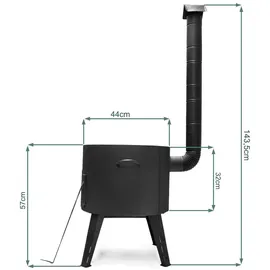 4big.fun Ø44 Uchag 2mm Stahl schwarz